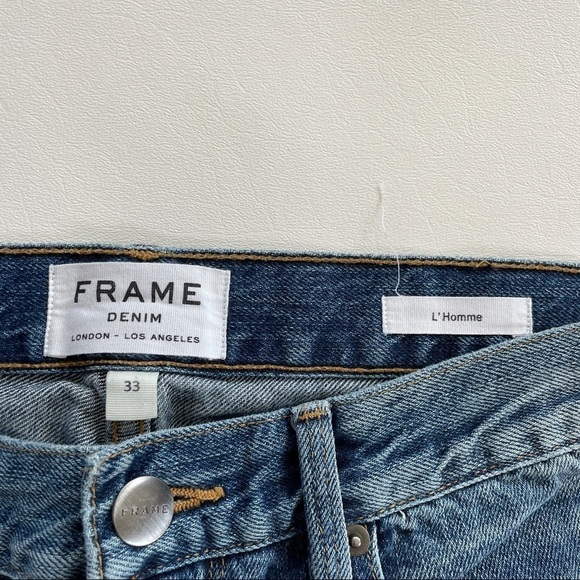 Frame Jeans L’Homme Slim Jeans in Tahoe Blue 33 - Picture 3 of 6